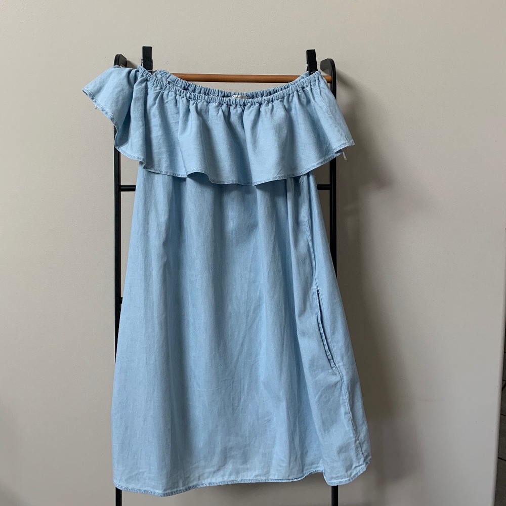Vanilla Star Denim Off-the-Shoulder Dress